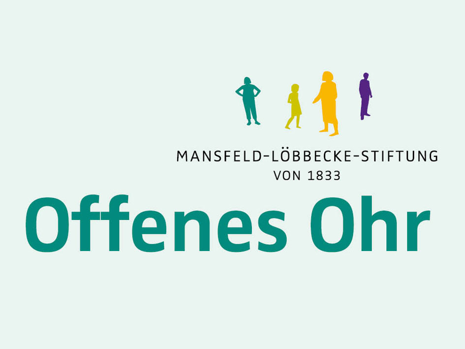 Logo des Oefenes Ohr, das eine stilisierte Darstellung eines Ohrs in lebendigen Farben zeigt.
