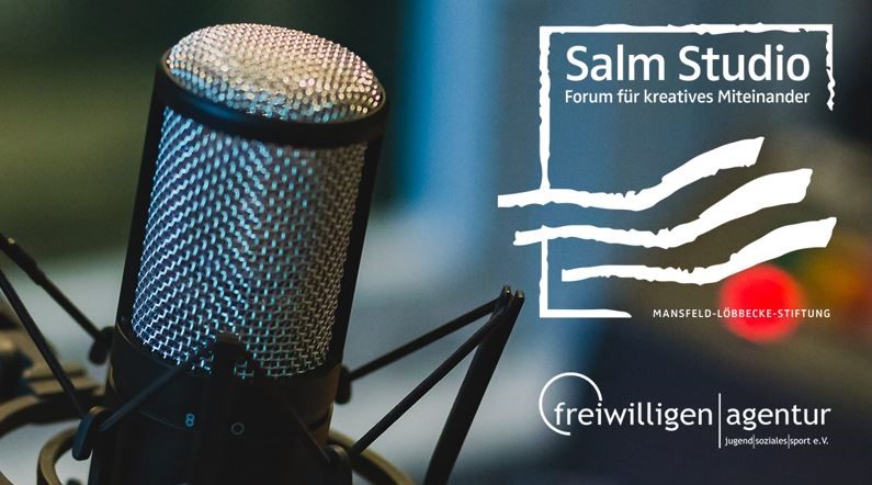Salam Studio - Logo für Podcasting, das Kreativität und Kommunikation symbolisiert.